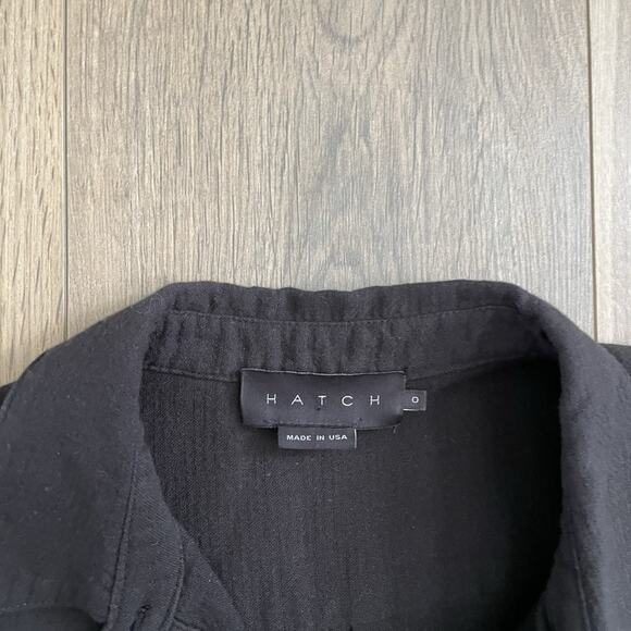 HATCH Maternity Dress Black Size 0 Short Sleeve Button Down Pregnant Nursing - Picture 4 of 12